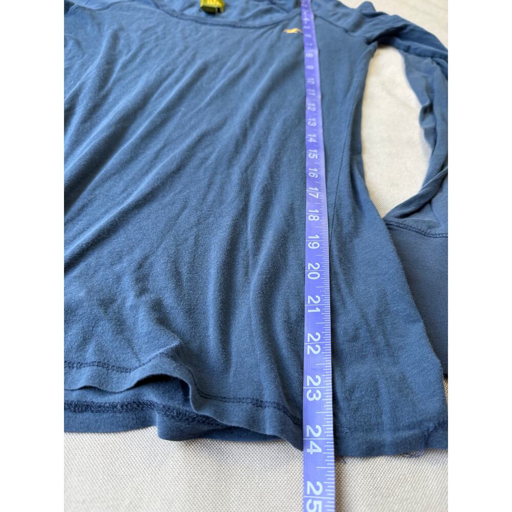 Vintage Y2K Hollister Long Sleeve Scoop Neck Shirt Fitted Tee Blue Women Large - Picture 7 of 12